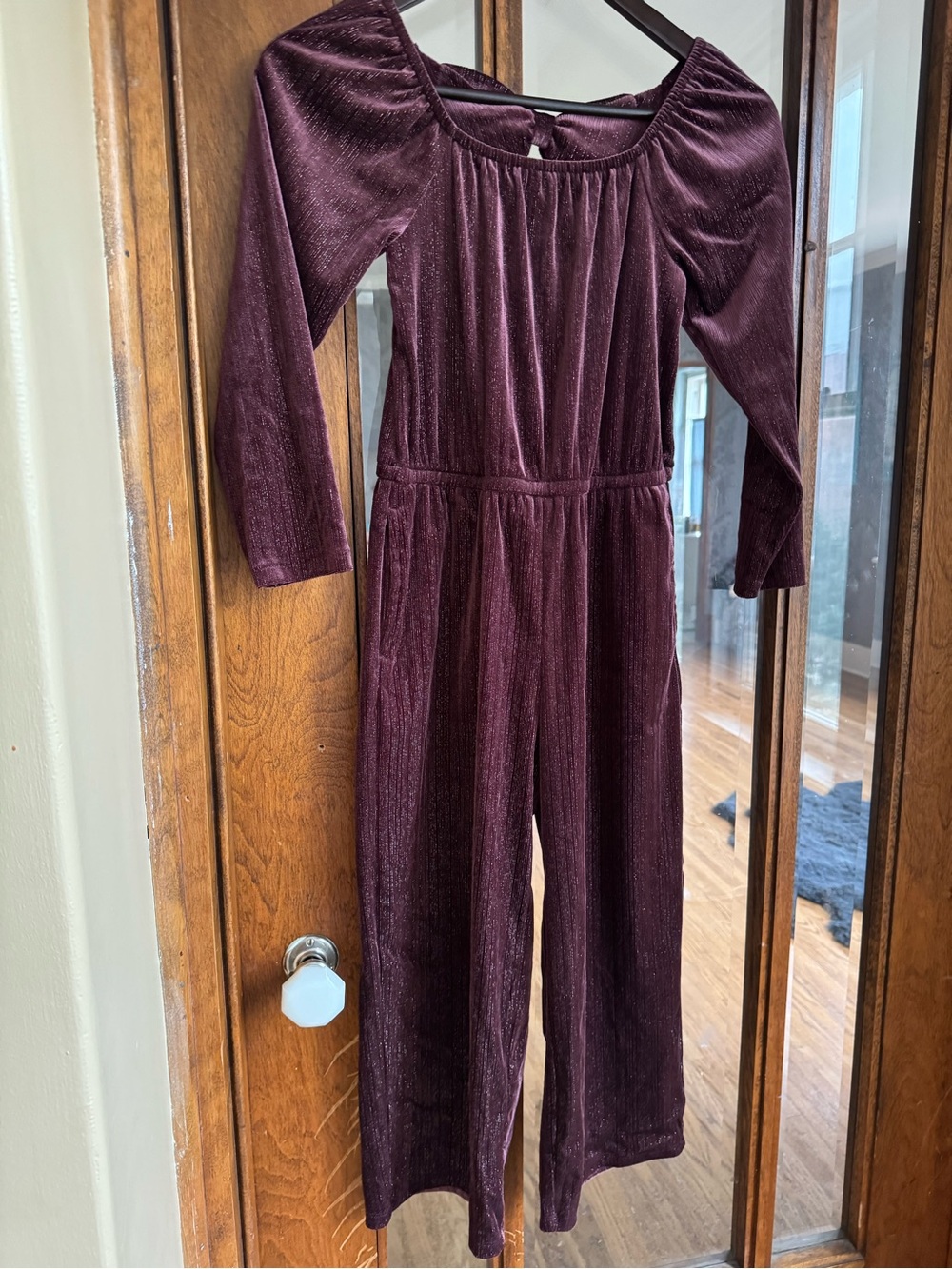 Girl | Long Sleeve Burgundy Jumpsuit | Large (10-12)